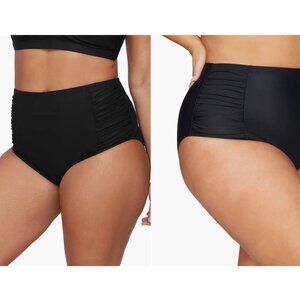 Artesands Hues High Waist Ruched Bikini Bottoms Sz 12